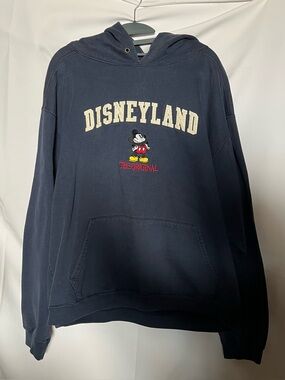 Vintage Disneyland Navy Hoodie with Mickey - The Original